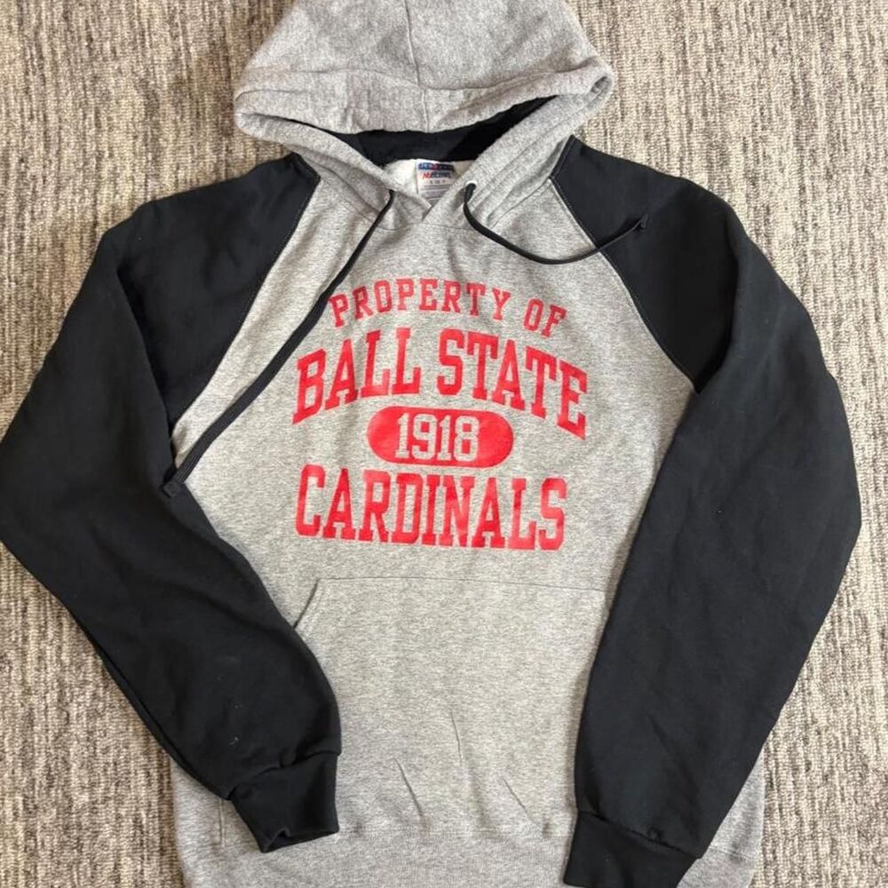 Super crazy vintage retro y2k tuff af Jerzees Ball State Cardinals hoodie